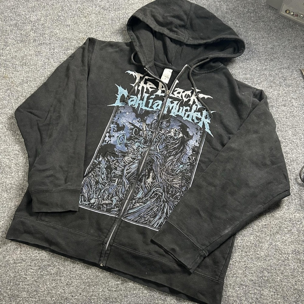 The Black Dahlia Murder Hoodie Mens Medium Black Full Zip Fleece Graphic Metal